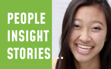 People insight stories text with photo of Anna
